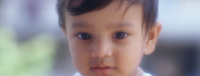 closeup of young boy