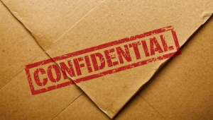 The word Confidential