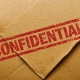 The word Confidential