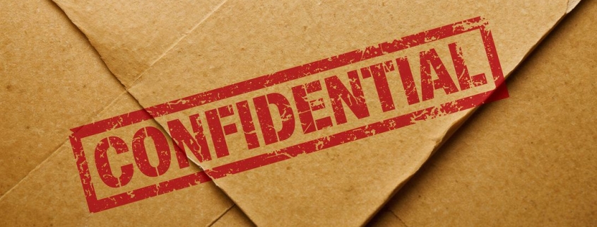 The word Confidential