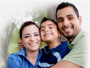 boy with parents