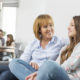 Mother talking with teenage daughter