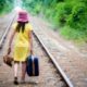 runaway girl on railroad tracks