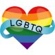 LGBTQ heart graphic