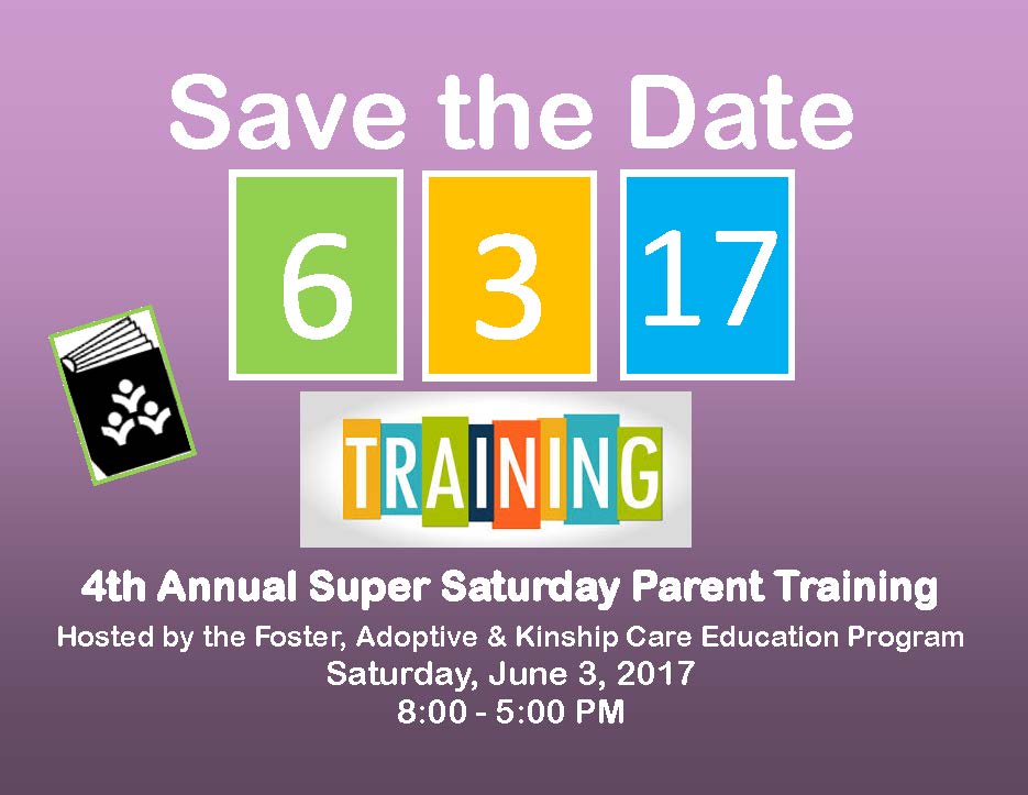 Save the Date - 4th Annual Super Saturday Training