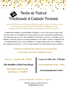 Spanish Parents Night Out flyer - June 2018