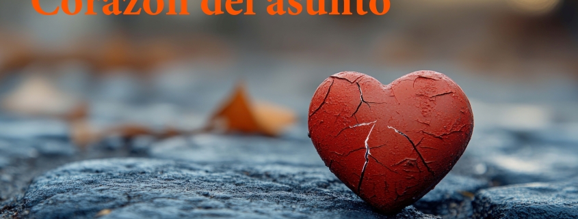 Corazón del asunto Un corazón roto en las rocas