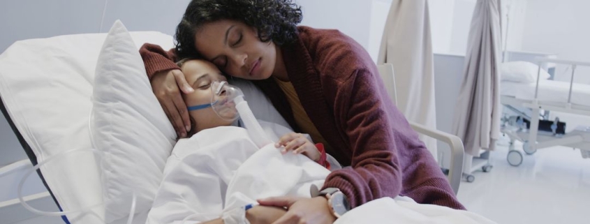 child in hospital